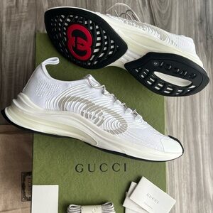 Size 14 Men’s- Gucci Run Sneaker White (Gucci 13)